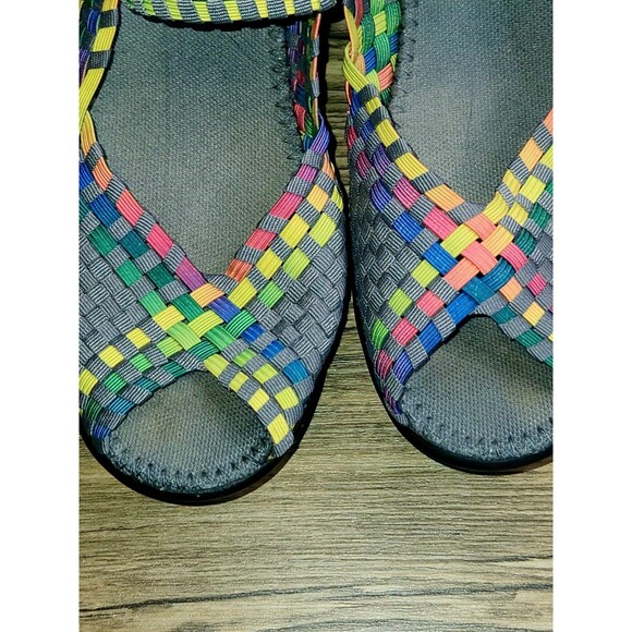 Steve Madden Brynn Peep-toe Wedge Mary Jane Sandal multi-color Women's Sz 8.5 - Picture 11 of 16